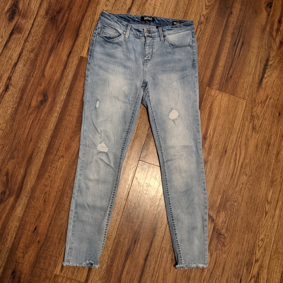 Buffalo Distress Mid-Rise Skinny Jeans - Picture 2 of 4